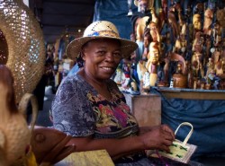 Bahamian straw vendor