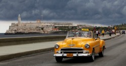 A classic American car in Cuba