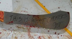 'This is what cheaters get': What man scrawled on blade of machete he used to butcher girlfriend to death