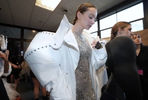Apparel and accessory designs share the runway at College of Creative Studies